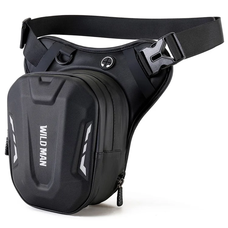 Sac de moto WILD MAN L1 3L Holster de cuisse Sac de hanche Sac à bandoulière Polyester+PU+EVA+TPU Sac de taille