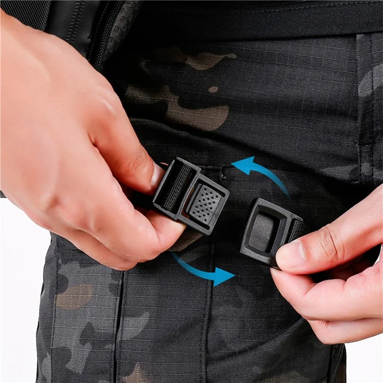 Sac de moto WILD MAN L1 3L Holster de cuisse Sac de hanche Sac à bandoulière Polyester+PU+EVA+TPU Sac de taille