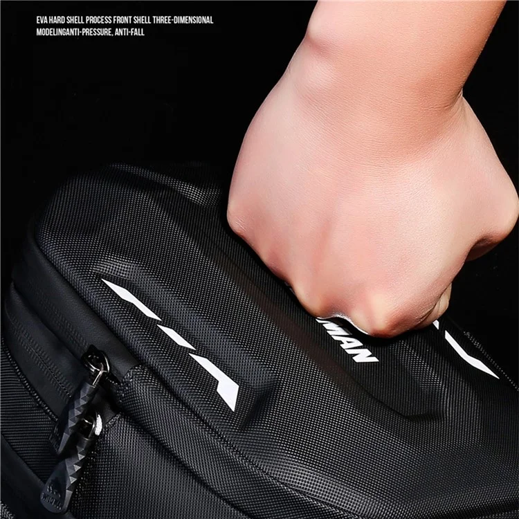 Sac de moto WILD MAN L1 3L Holster de cuisse Sac de hanche Sac à bandoulière Polyester+PU+EVA+TPU Sac de taille