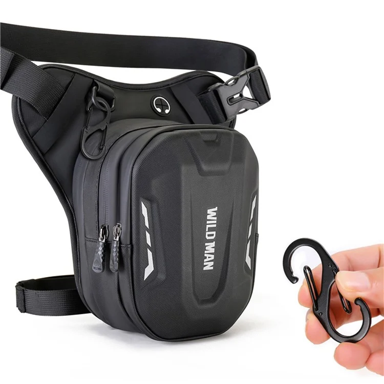 Sac de moto WILD MAN L1 3L Holster de cuisse Sac de hanche Sac à bandoulière Polyester+PU+EVA+TPU Sac de taille