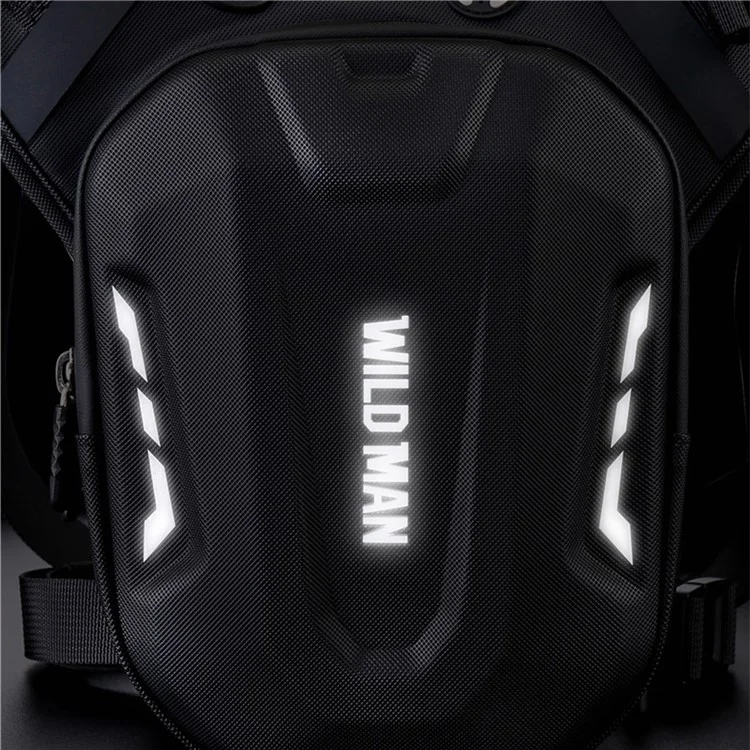 Sac de moto WILD MAN L1 3L Holster de cuisse Sac de hanche Sac à bandoulière Polyester+PU+EVA+TPU Sac de taille