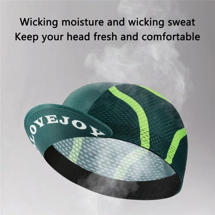 GOLOVEJOY XMZ287 Anti-UV Breathable Hat Cycling Skull Cap Under Helmet Liner with Sun Visor - White