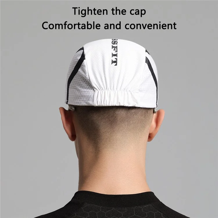 GOLOVEJOY XMZ287 Anti-UV Breathable Hat Cycling Skull Cap Under Helmet Liner with Sun Visor - White
