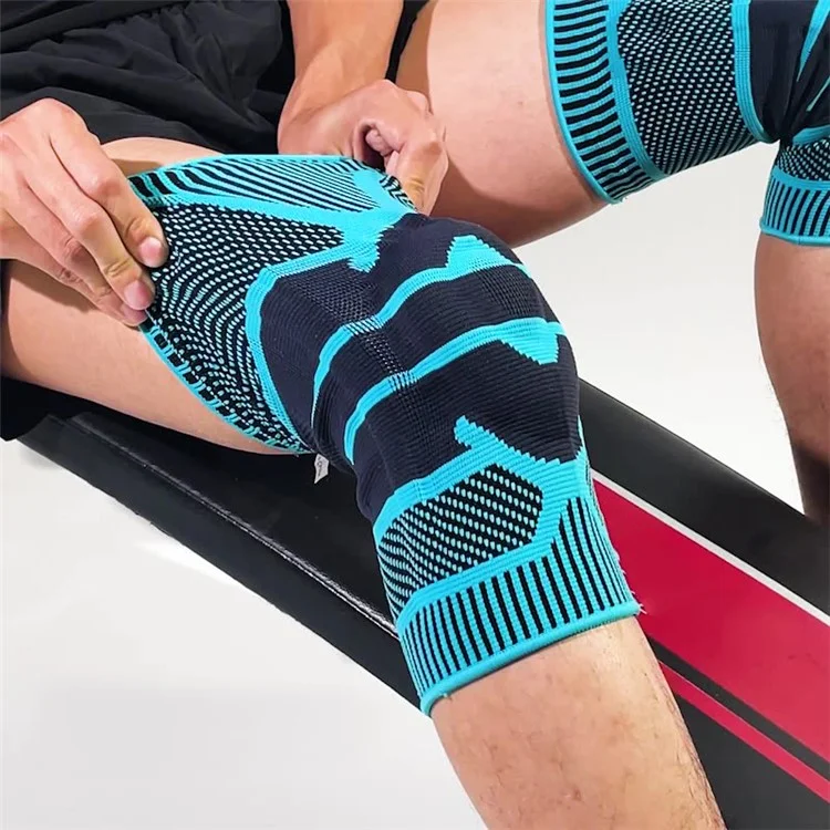 KYNCILOR AB058 Breathable Knee Support Brace Silicone Kneecap for Running Riding Basketball 1/Pc Elastic Knitted Knee Protective Pads - Purple/XL
