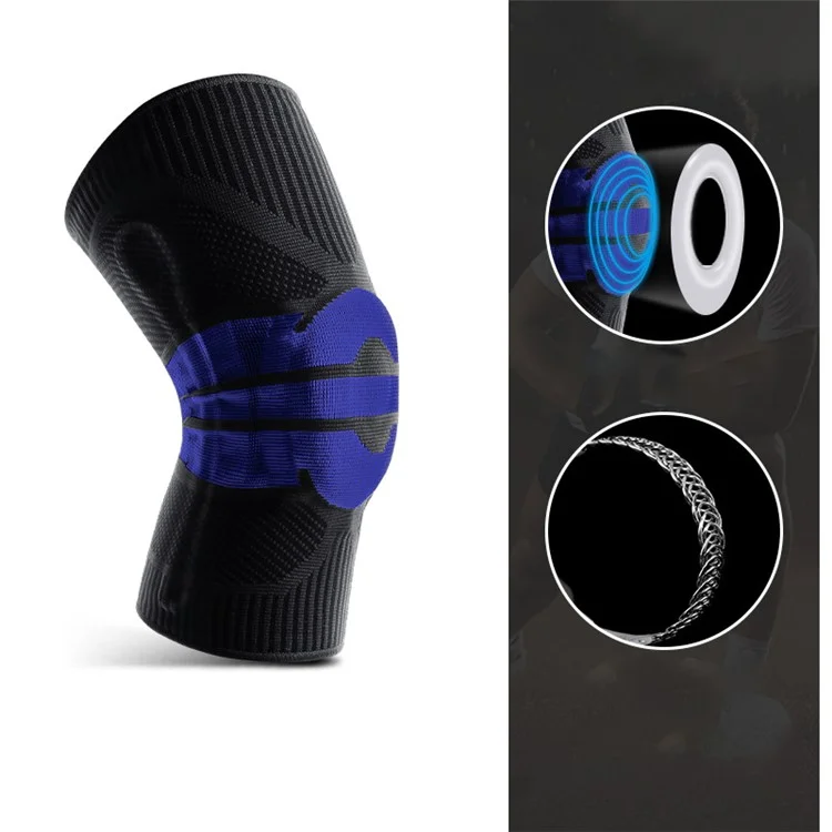 KYNCILOR AB058 Breathable Knee Support Brace Silicone Kneecap for Running Riding Basketball 1/Pc Elastic Knitted Knee Protective Pads - Purple/XL