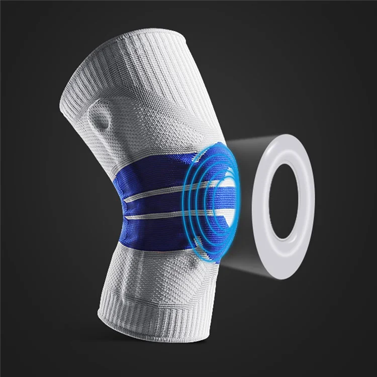 KYNCILOR AB058 Breathable Knee Support Brace Silicone Kneecap for Running Riding Basketball 1/Pc Elastic Knitted Knee Protective Pads - Purple/XL