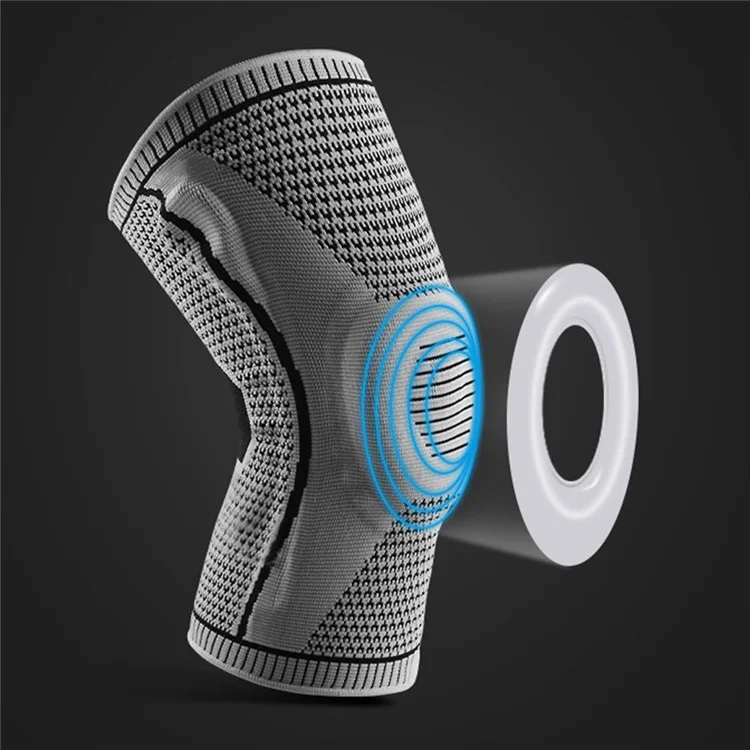 KYNCILOR AB066 Knee Brace Knee Compression Sleeve Support for Men and Women Compression Breathable Knee Pads - Grey//M