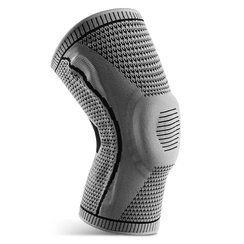 KYNCILOR AB066 Knee Brace Knee Compression Sleeve Support for Men and Women Compression Breathable Knee Pads - Grey//L