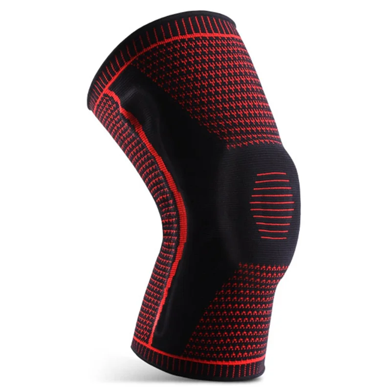 KYNCILOR AB066 Knee Brace Knee Compression Sleeve Support for Men and Women Compression Breathable Knee Pads - Red//L