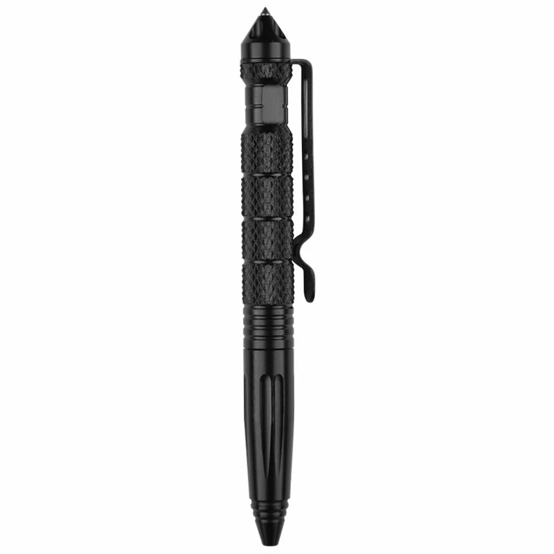 BH2S Multifunction Military Tactical Pen Tungsten Steel Self Defense Pen - Black