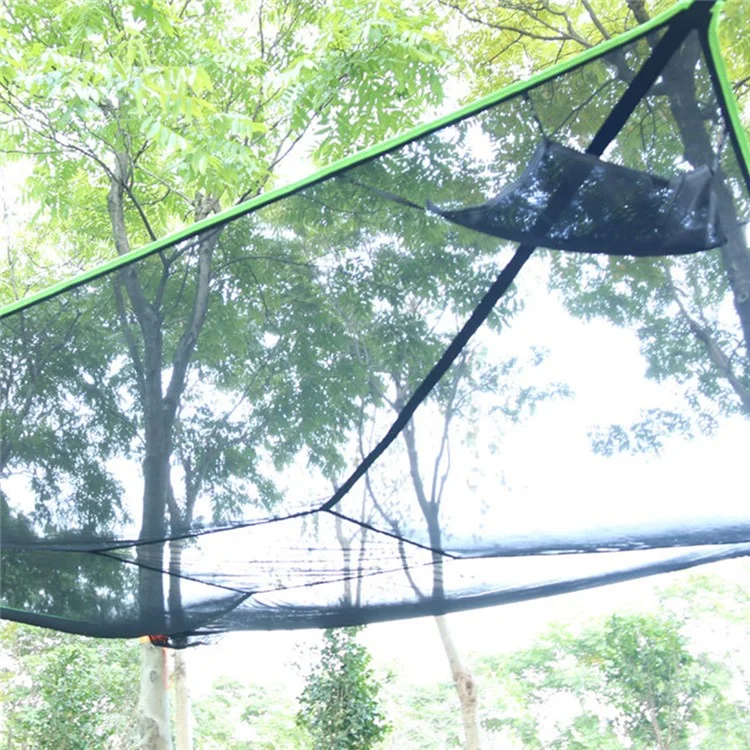 Hamac carré de camping, taille déployée : 3x3x3m - Noir