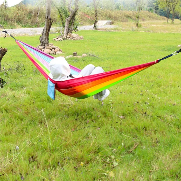 Camping Hanging Hammock Bedding, Taille dépliée : 260x140cm - Multi-Couleur