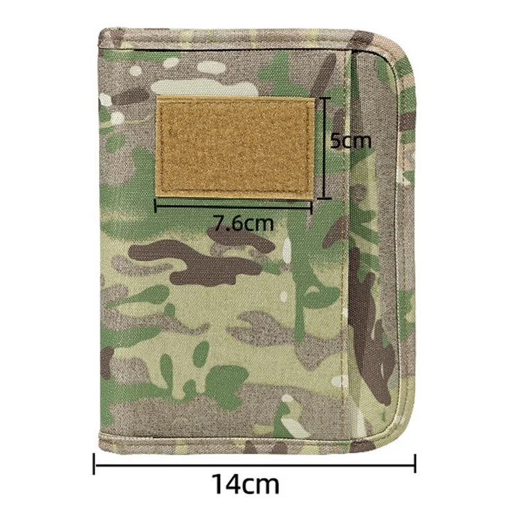 KOSIBATE H288 Ring Binder Tactical Notebook Cover with Zippered for Folders Cards, with 40 Sheets Of Loose Leaf Paper