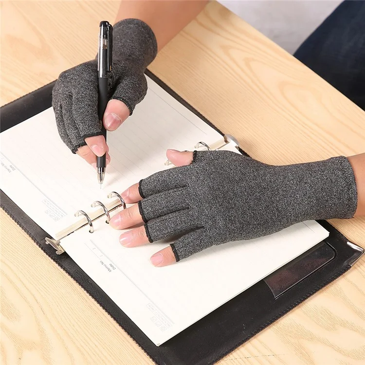 KYNCILOR A0046 1Par de guantes de artritis para mujeres/hombres Aliviar el dolor Guantes de compresión con agarre antideslizante para hinchazón reumática - L