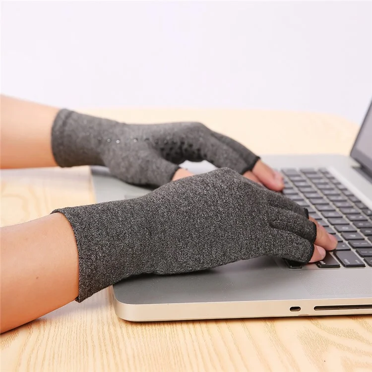 KYNCILOR A0046 1Par de guantes de artritis para mujeres/hombres Aliviar el dolor Guantes de compresión con agarre antideslizante para hinchazón reumática - L