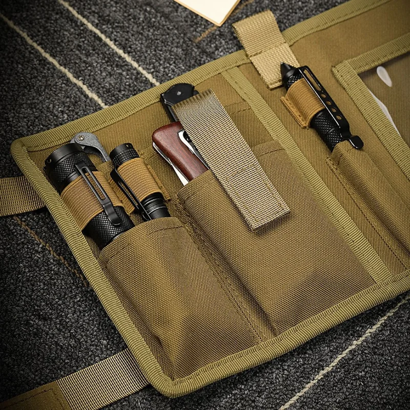 H276 Oxford Cloth+TPU Map Case Tactical Notebook Military Hiking Waterproof Map Storage Bag - Camouflage