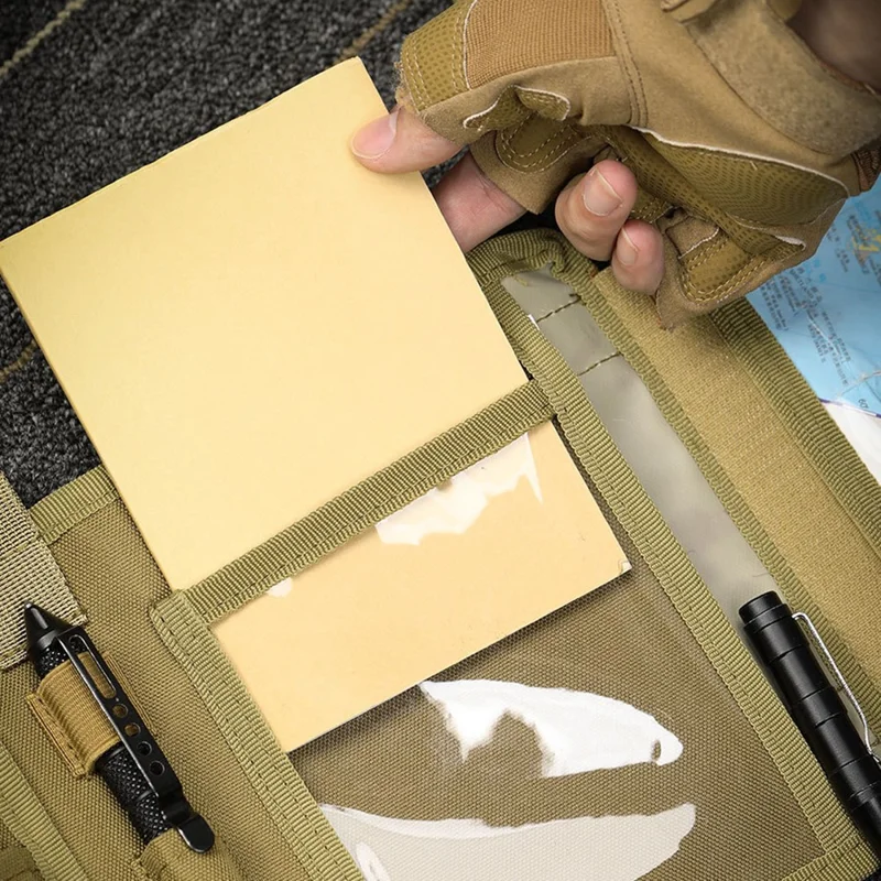 H276 Oxford Cloth+TPU Map Case Tactical Notebook Military Hiking Waterproof Map Storage Bag - Camouflage