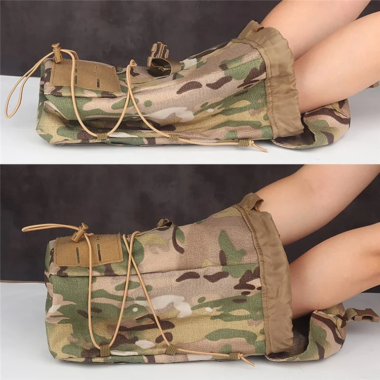H286 Oxford Cloth Tactical Belt Bag Molle GP Pouch Utility Tools Storage Bag - Camouflage Khaki