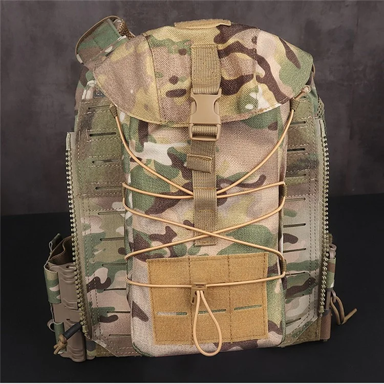 H286 Oxford Cloth Tactical Belt Bag Molle GP Pouch Utility Tools Storage Bag - Camouflage Khaki