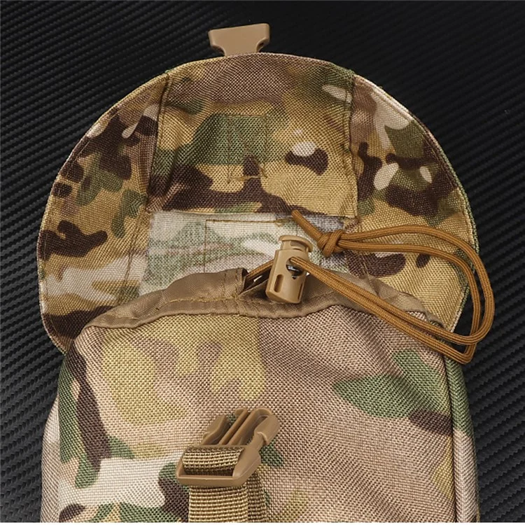 H286 Oxford Cloth Tactical Belt Bag Molle GP Pouch Utility Tools Storage Bag - Camouflage Khaki
