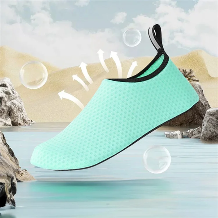 STX-01 1 Pair Quick-Dry Water Shoes Swim Beach Pool River Slip-On Barefoot Aqua Yoga Socks - Dark Blue / 40 / 41