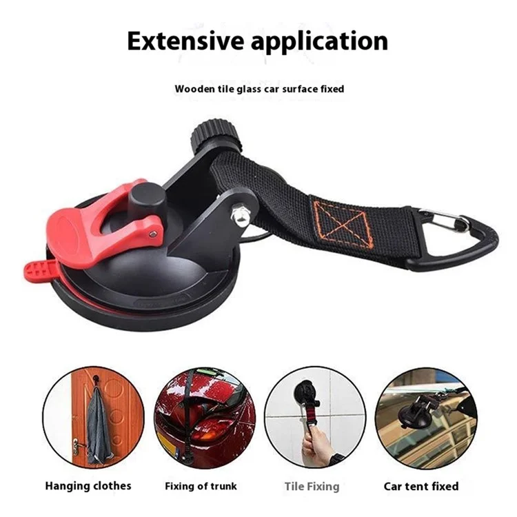 Tent Fixing Suction Cup Outdoor Sports Canopy Fixer Suction Hook, Max Bearing Capacity Within 1kg - Red