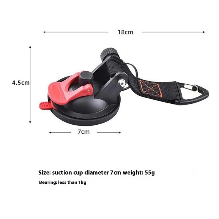 Tent Fixing Suction Cup Outdoor Sports Canopy Fixer Suction Hook, Max Bearing Capacity Within 1kg - Red