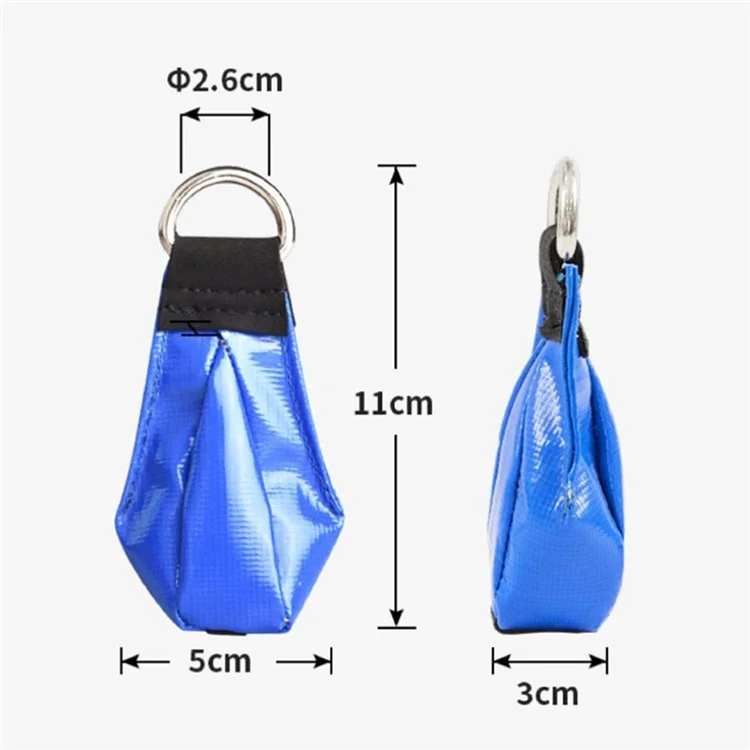 Outdoor Throw Weight Bag Climbing Rope Bag Throw Bag for Tree Rock Spelunking - Blue