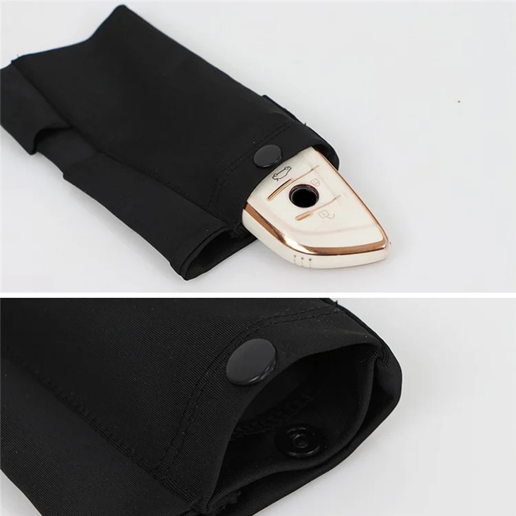 Outdoor Sports Handytasche Handschuh Beutel Karten Schlüssel Aufbewahrungstasche mit Daumenöffnung - Schwarz M / Linke Hand