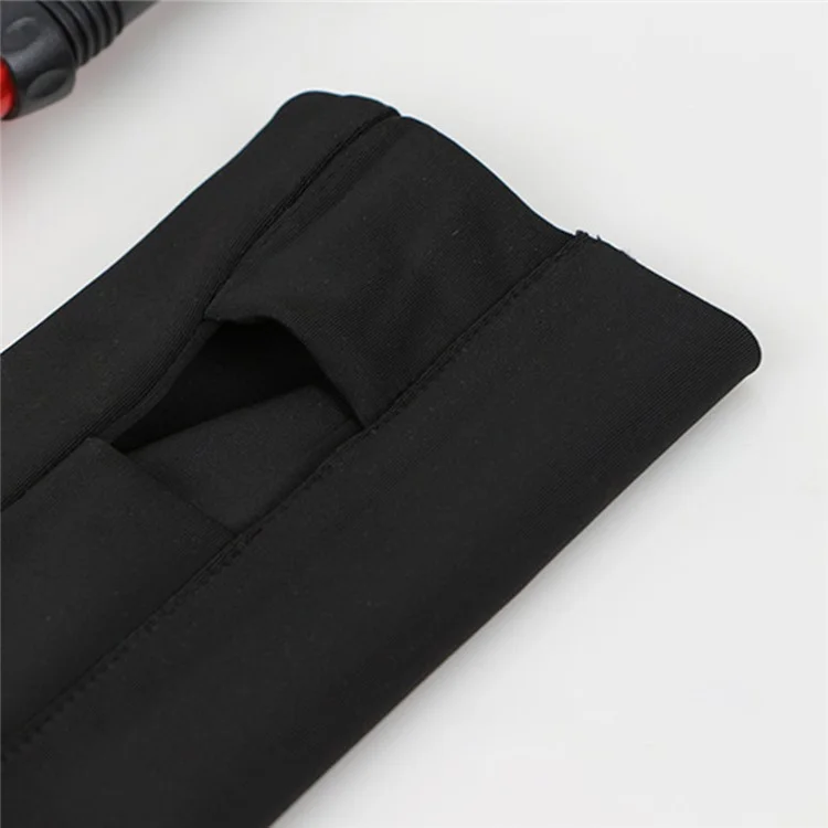 Outdoor Sports Handytasche Handschuh Beutel Karten Schlüssel Aufbewahrungstasche mit Daumenöffnung - Schwarz M / Linke Hand