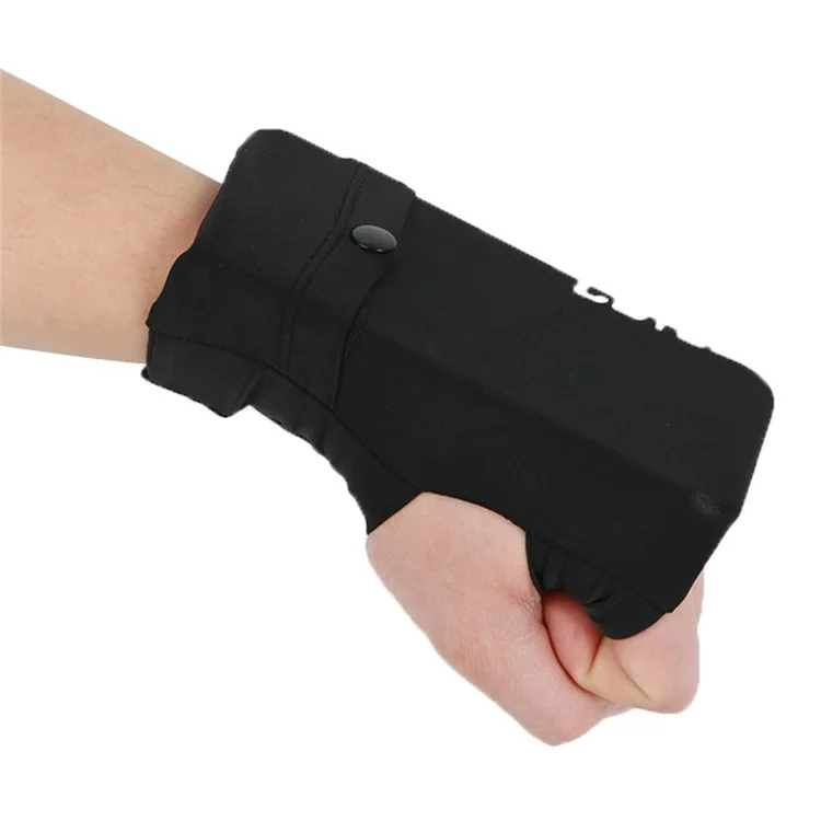 Funda para teléfono móvil con bolsillo para deportes al aire libre, guantes y tarjetas - Negro S / Mano derecha