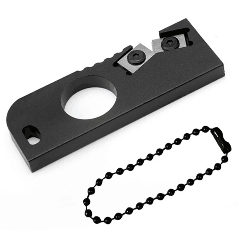 ATISEN Knife Sharpener Mini Sharpening Tool for Outdoor Kitchen Camping - Black