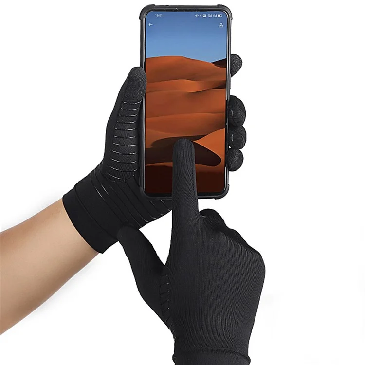 KYNCILOR A0047 1Pair Full Finger Compression Gloves Arthritis Protector for Women/Men Relieve Pain Gloves with Touchscreen Tips for Swelling Rheumatoid - S