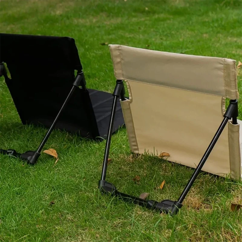 Aluminum Alloy+Oxford Cloth Chair Seat Cushion Recliner for Outdoor Camping Picnic - Army Green
