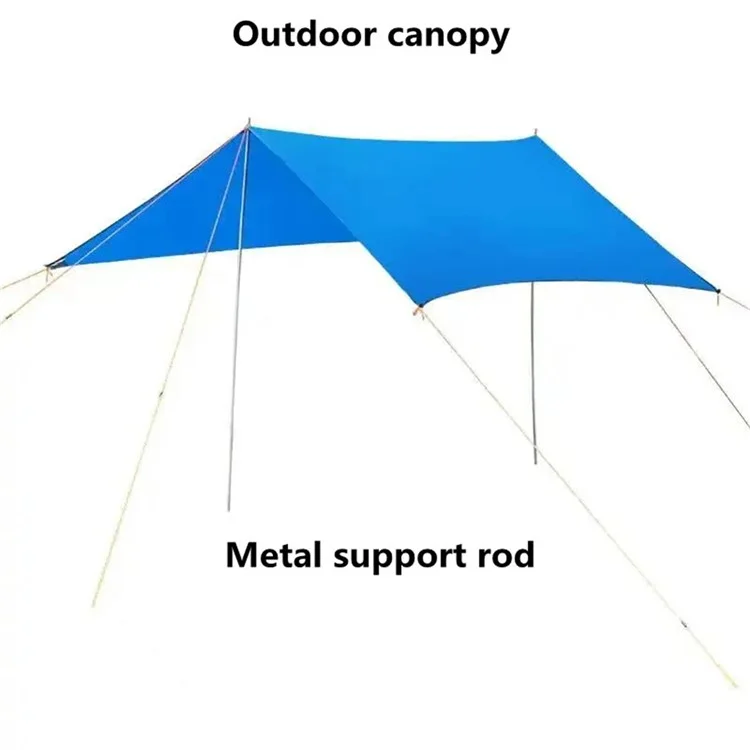 Tarp de tente de camping 3x3m en tissu Oxford 210D – Abri de soleil pour pique-nique, fête en plein air - Or
