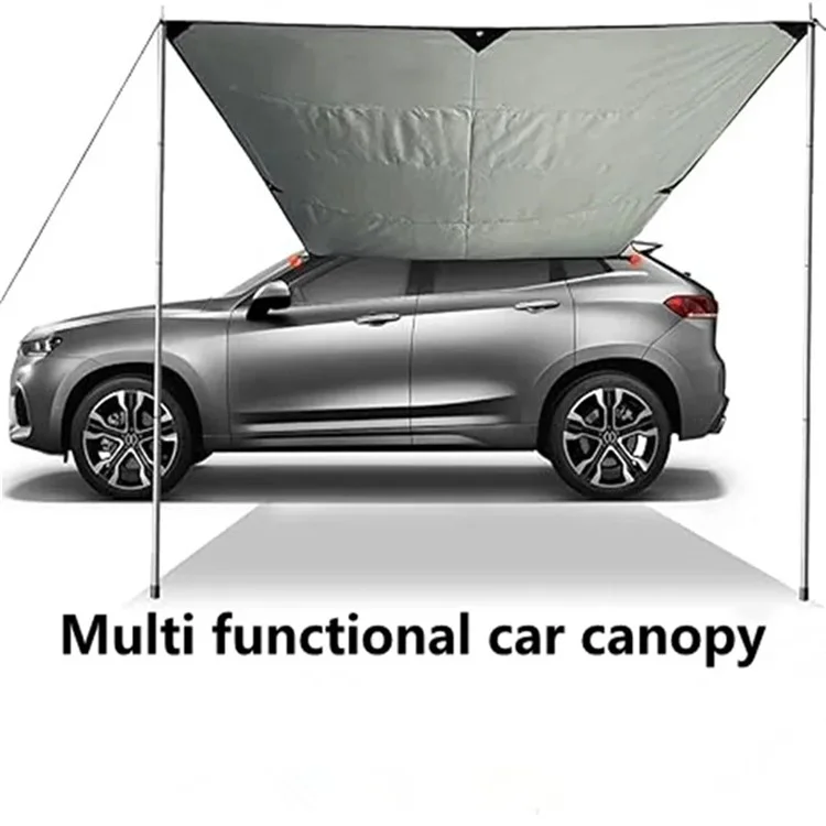 Tarp de tente de camping 3x3m en tissu Oxford 210D – Abri de soleil pour pique-nique, fête en plein air - Or
