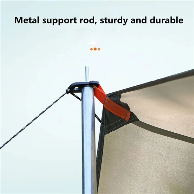 Tarp de tente de camping 3x3m en tissu Oxford 210D – Abri de soleil pour pique-nique, fête en plein air - Or