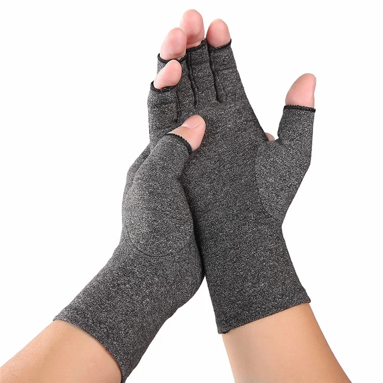 KYNCILOR A0045 One Pair Compression Arthritis Gloves Men's Women's Fingerless Gloves Hand Protector Gloves for Computer Typing and Daily Work Relieve Pain from Rheumatoid, RSI, Carpal Tunnel - M