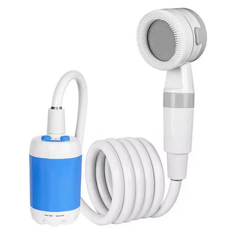 Chuveiro elétrico a bateria de 4000mAh para acampamento, portátil, com bomba para uso ao ar livre, para trilhas e viagens