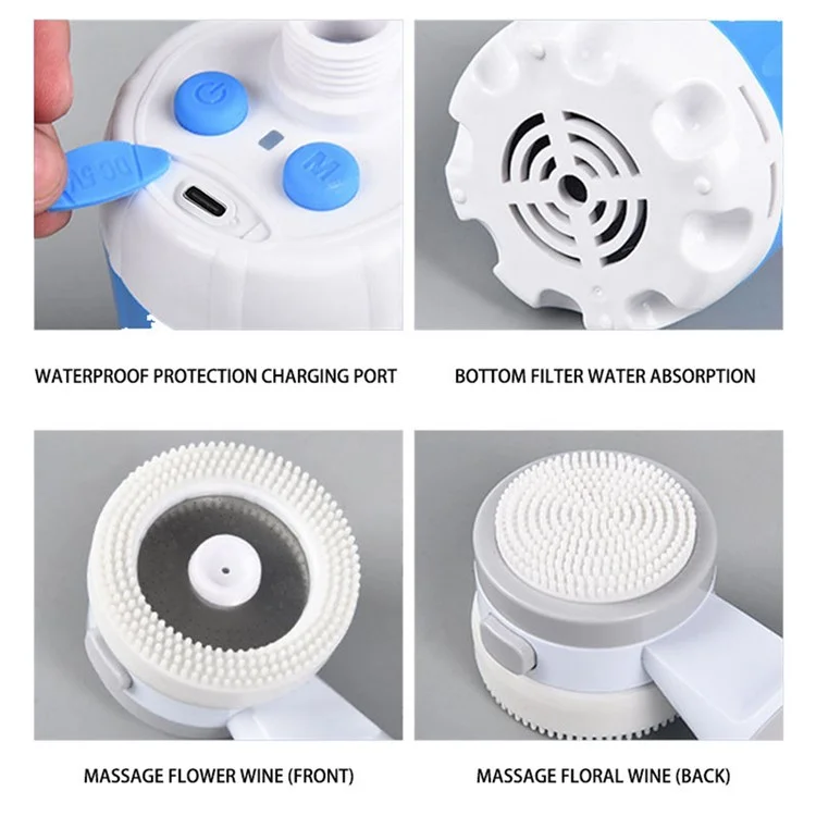 Chuveiro elétrico a bateria de 4000mAh para acampamento, portátil, com bomba para uso ao ar livre, para trilhas e viagens