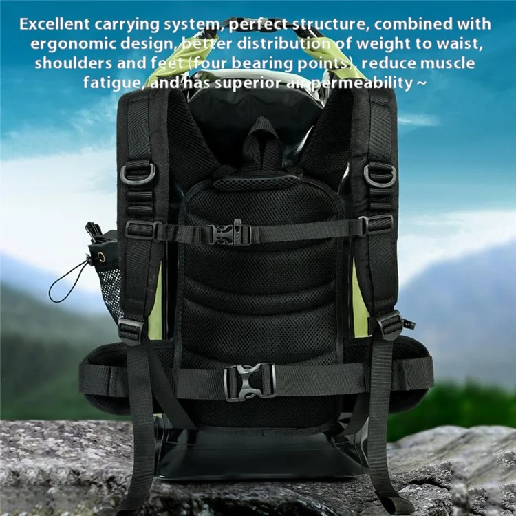Xiinda Xd-bag03new 30L Caminhando Backpack Mountaineing Storage Bag Para Homens Mulheres - Verde