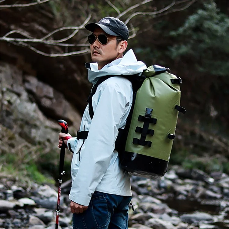 Xiinda Xd-bag03new 30L Caminhando Backpack Mountaineing Storage Bag Para Homens Mulheres - Verde