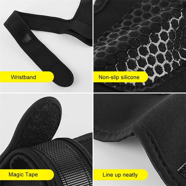 KYNCILOR A0051 One Pair Exercise Gloves Half Finger Workout Gloves Anti-slip Silicone Padding Palm for Weight Lifting, Powerlifting, Pull-Ups, Cross-Training, Riding - Black//L