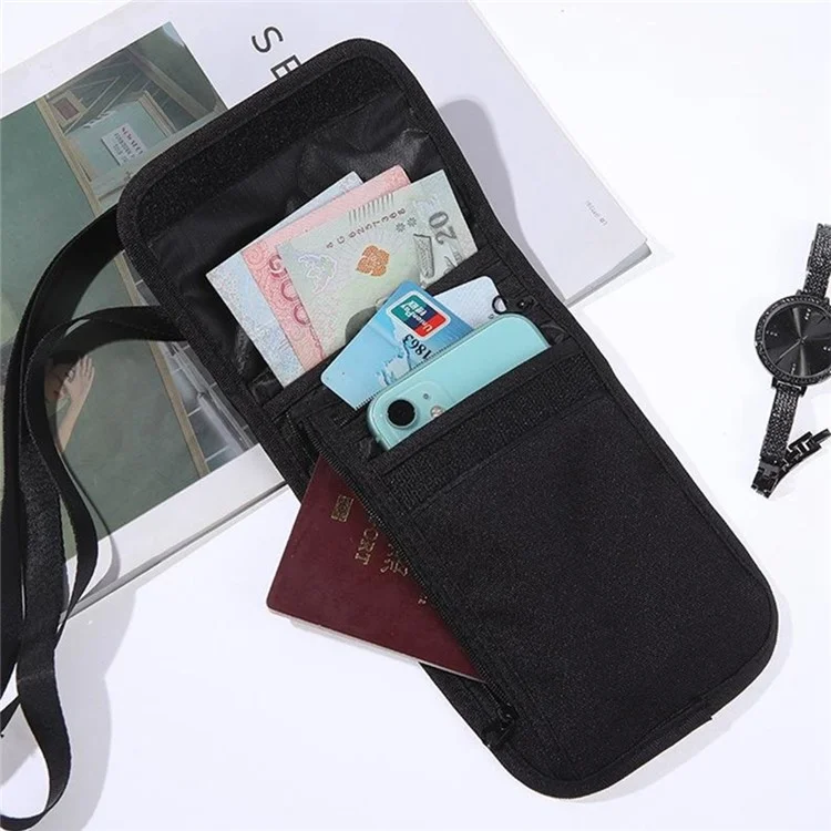 AOTU AT6938 Nylon Phone Passport Cartes de Rangement Sac de Rangement Extérieur Sac à Bandoulière Suspendu - Kaki