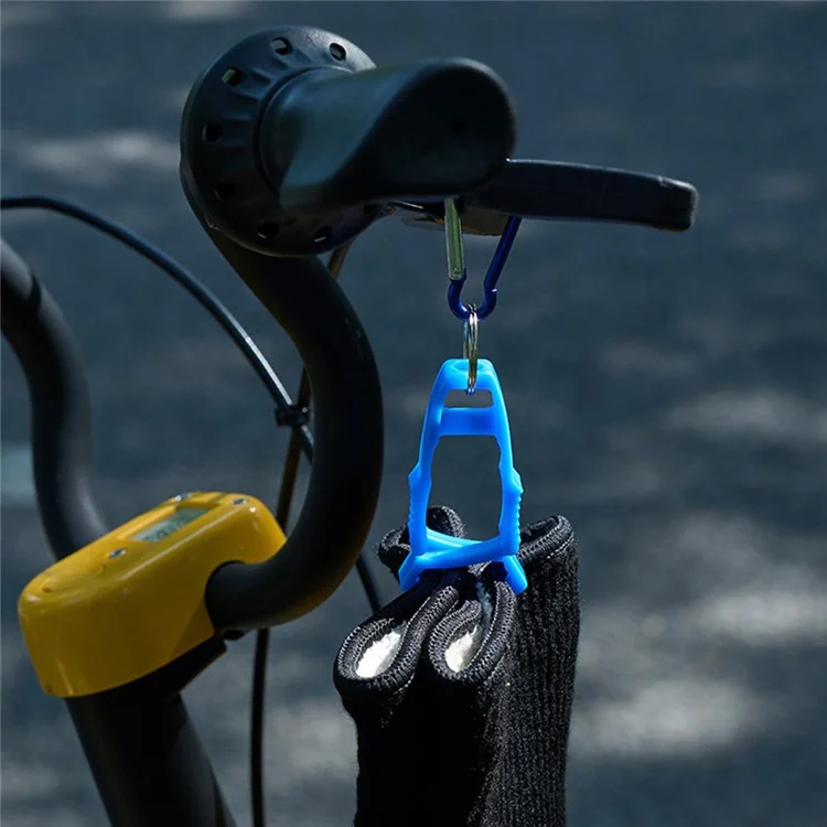 5Pcs Outdoor Multifunctional Anti-Lost Glove Clip Gourd Buckle 8-shaped Clips - Blue