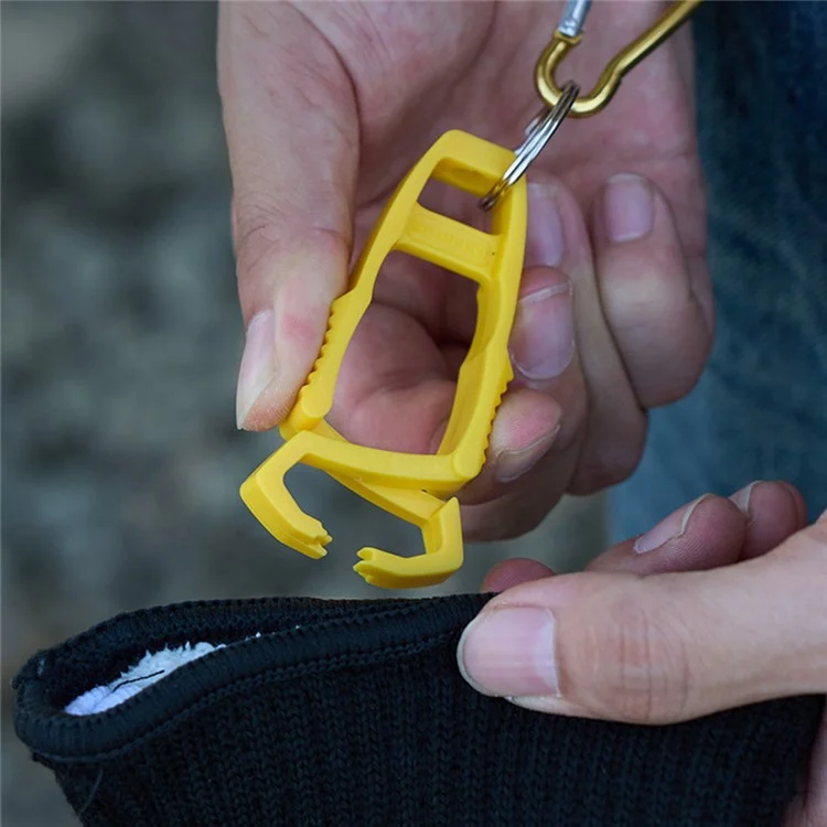 5Pcs Outdoor Multifunctional Anti-Lost Glove Clip Gourd Buckle 8-shaped Clips - Blue