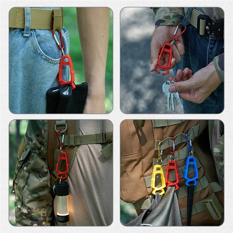 5Pcs Outdoor Multifunctional Anti-Lost Glove Clip Gourd Buckle 8-shaped Clips - Blue