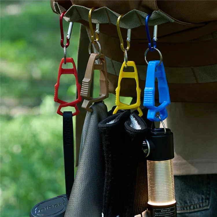 5Pcs Outdoor Multifunctional Anti-Lost Glove Clip Gourd Buckle 8-shaped Clips - Blue