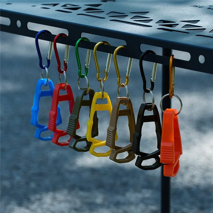5Pcs Outdoor Multifunctional Anti-Lost Glove Clip Gourd Buckle 8-shaped Clips - Blue