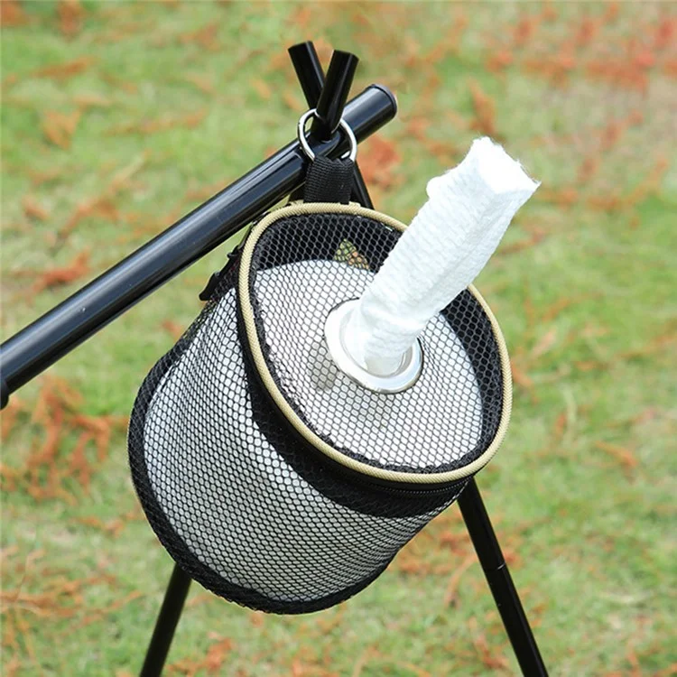 AOTU AT6948 Outdoor Camping Tissue Box Roll Paper Holder Mesh Storage Bag for Toilet Paper - Cachi